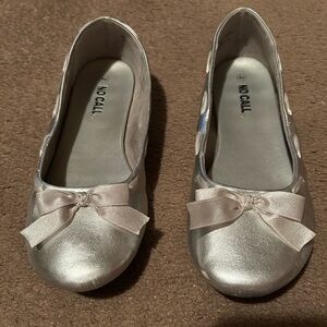 Silver Ballet Flats for Women